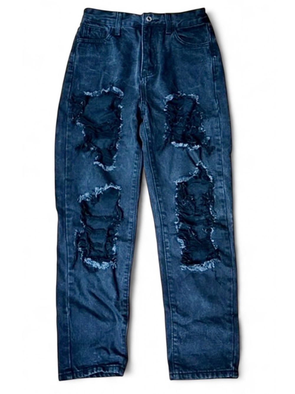 👖4/$20!👖Shein Four-Hole Black Distressed Jeans